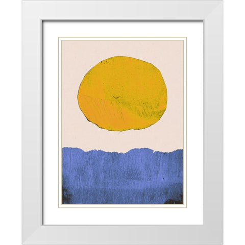 Summer Sun White Modern Wood Framed Art Print with Double Matting by Galitsyna, Alisa