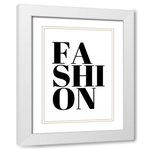 Fashion White Modern Wood Framed Art Print with Double Matting by N., Kristina