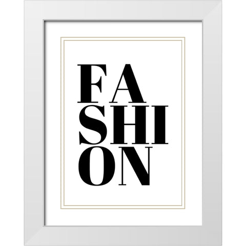 Fashion White Modern Wood Framed Art Print with Double Matting by N., Kristina