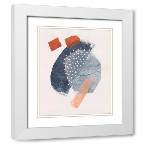 Five Shapes #1 White Modern Wood Framed Art Print with Double Matting by Galitsyna, Alisa