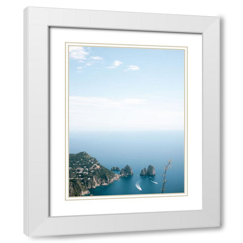Coast of Capri Italy || White Modern Wood Framed Art Print with Double Matting by Zwart, Raisa