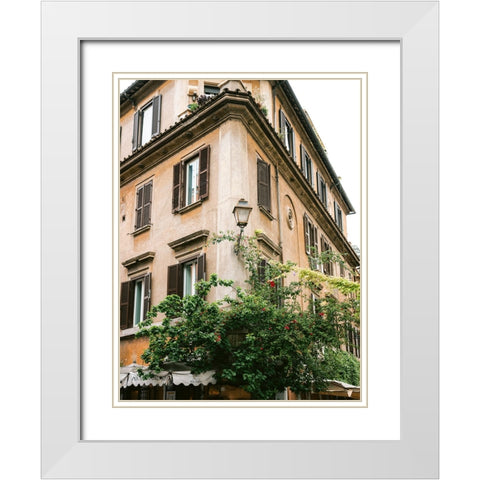 Botanical Trastevere Rome || White Modern Wood Framed Art Print with Double Matting by Zwart, Raisa