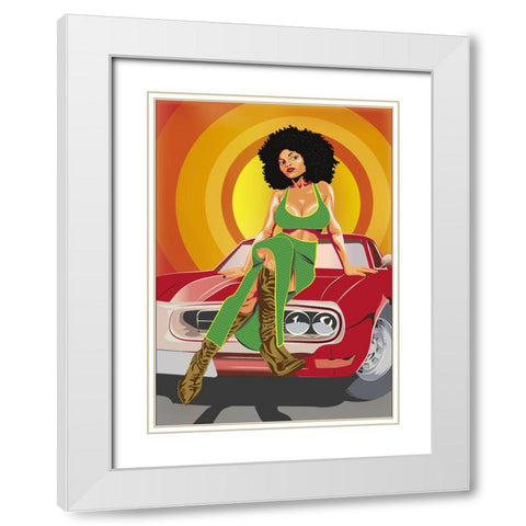 The Old Times White Modern Wood Framed Art Print with Double Matting by Gachoka, Tessie