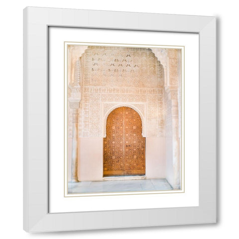 Alhambra door White Modern Wood Framed Art Print with Double Matting by Zwart, Raisa