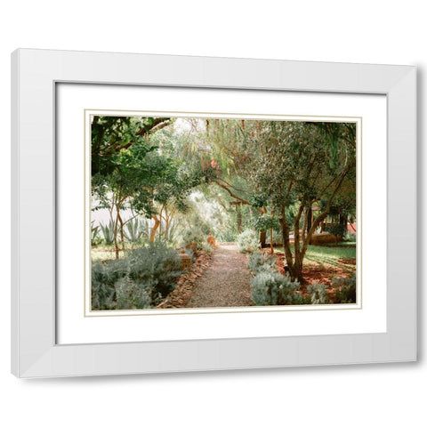 Botanical Ourika White Modern Wood Framed Art Print with Double Matting by Zwart, Raisa