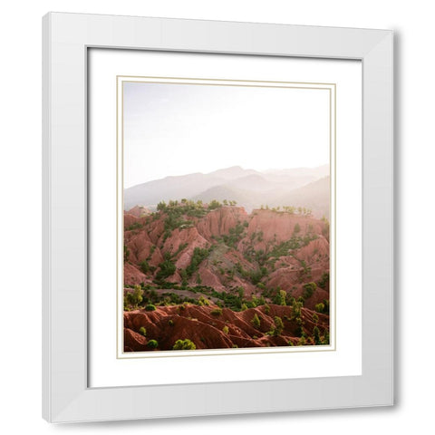 Ourika White Modern Wood Framed Art Print with Double Matting by Zwart, Raisa