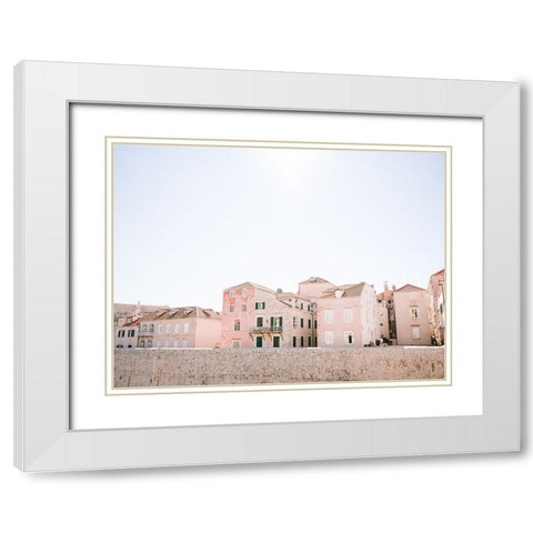 Walls of Dubrovnik White Modern Wood Framed Art Print with Double Matting by Zwart, Raisa