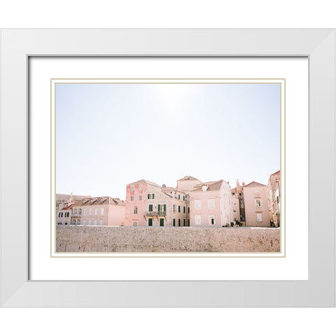 Walls of Dubrovnik White Modern Wood Framed Art Print with Double Matting by Zwart, Raisa