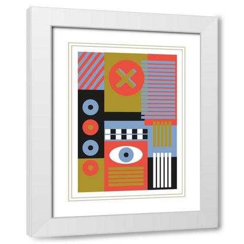 Stranger White Modern Wood Framed Art Print with Double Matting by Ortiz, Sergio