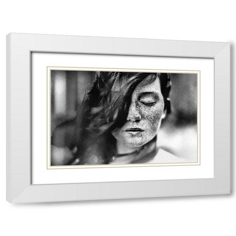 Hopes Unseen White Modern Wood Framed Art Print with Double Matting by Hur, Lars