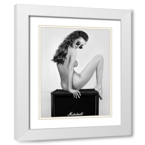 Turn Me On White Modern Wood Framed Art Print with Double Matting by Drake, David