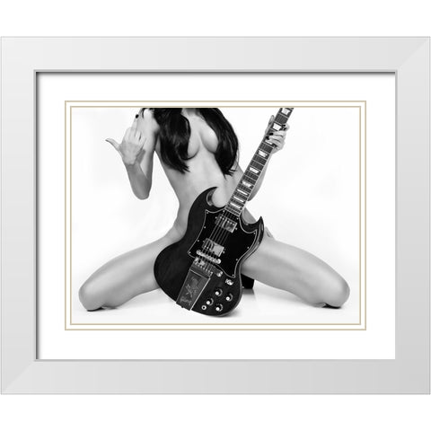Go Rock Yourself White Modern Wood Framed Art Print with Double Matting by Drake, David