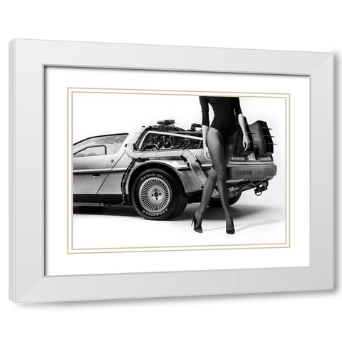 The Future Is Female: Part 4 White Modern Wood Framed Art Print with Double Matting by Drake, David