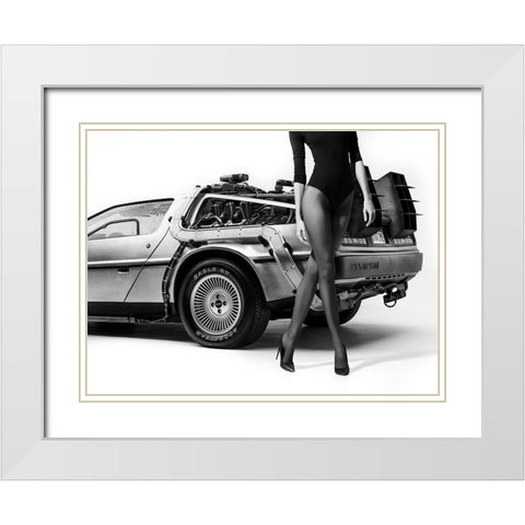 The Future Is Female: Part 4 White Modern Wood Framed Art Print with Double Matting by Drake, David