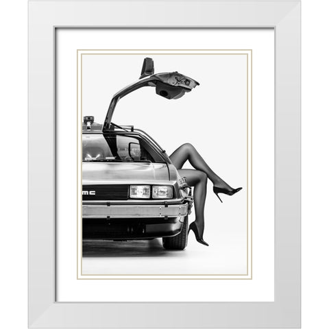 The Future Is Female: Part 3 White Modern Wood Framed Art Print with Double Matting by Drake, David