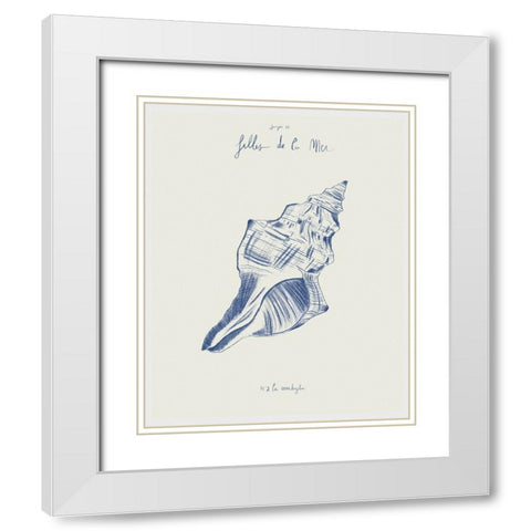 Filles de la mer n.2 - La conchiglia White Modern Wood Framed Art Print with Double Matting by Mora, Giulia
