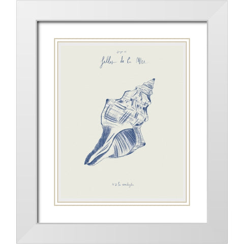 Filles de la mer n.2 - La conchiglia White Modern Wood Framed Art Print with Double Matting by Mora, Giulia