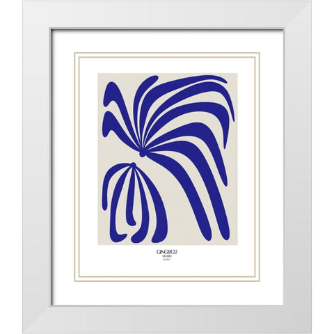 New Monstera White Modern Wood Framed Art Print with Double Matting by Mora, Giulia