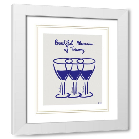 Il vino White Modern Wood Framed Art Print with Double Matting by Mora, Giulia