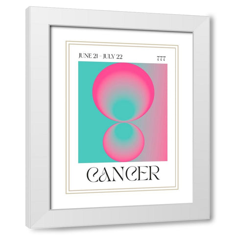 Cancer White Modern Wood Framed Art Print with Double Matting by Castillo, Valeria