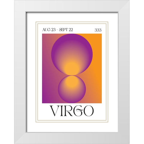 Virgo White Modern Wood Framed Art Print with Double Matting by Castillo, Valeria