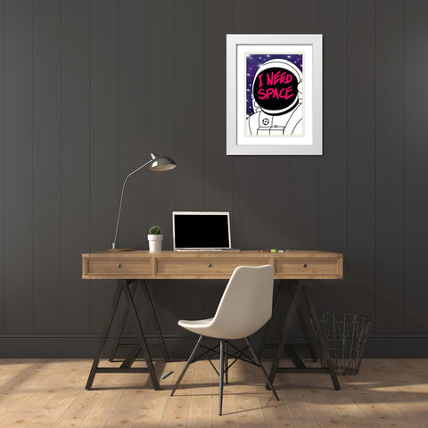 I need spece White Modern Wood Framed Art Print with Double Matting by Harstedt, Tomas