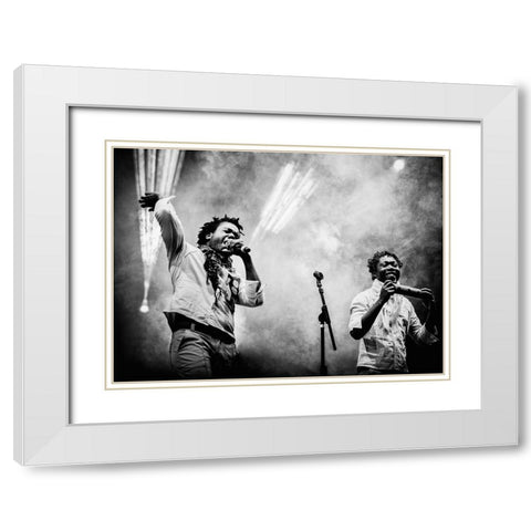 Herencia De Timbiquas White Modern Wood Framed Art Print with Double Matting by Gomez, Paul