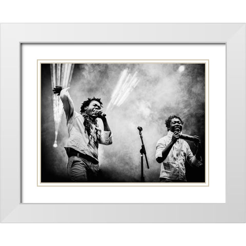 Herencia De Timbiquas White Modern Wood Framed Art Print with Double Matting by Gomez, Paul