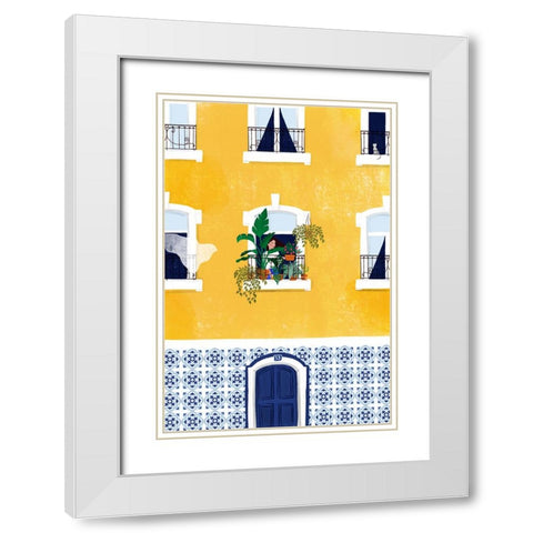 Lisbon White Modern Wood Framed Art Print with Double Matting by Tomljanovic, Maja