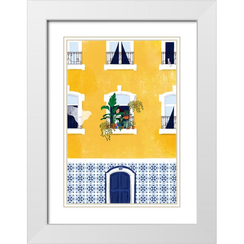 Lisbon White Modern Wood Framed Art Print with Double Matting by Tomljanovic, Maja