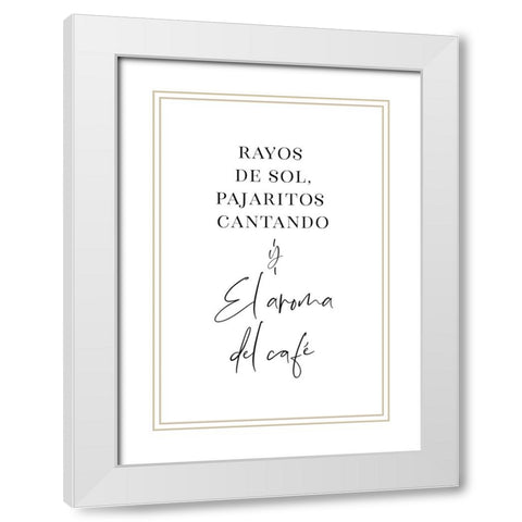 La Maaana Perfecta White Modern Wood Framed Art Print with Double Matting by Laiz Blursbyai, Rosana