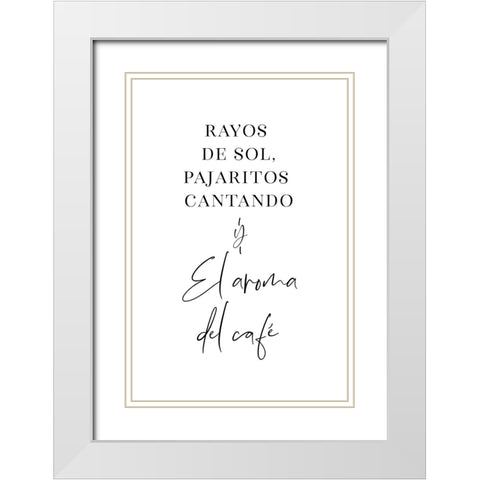 La Maaana Perfecta White Modern Wood Framed Art Print with Double Matting by Laiz Blursbyai, Rosana