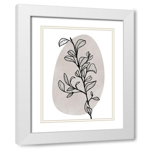 Garran I White Modern Wood Framed Art Print with Double Matting by Laiz Blursbyai, Rosana