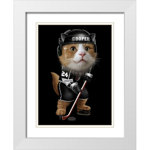 Cooper White Modern Wood Framed Art Print with Double Matting by Lawless, Adam