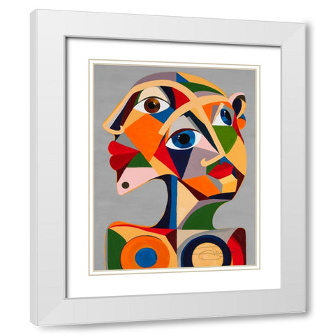 Morgonsol White Modern Wood Framed Art Print with Double Matting by Florea, Simona