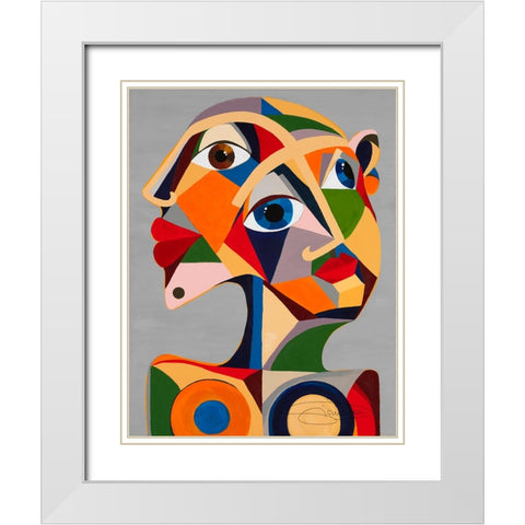 Morgonsol White Modern Wood Framed Art Print with Double Matting by Florea, Simona