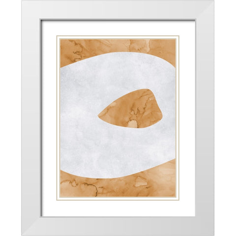 Abstract Lake Crater view White Modern Wood Framed Art Print with Double Matting by Laiz Blursbyai, Rosana