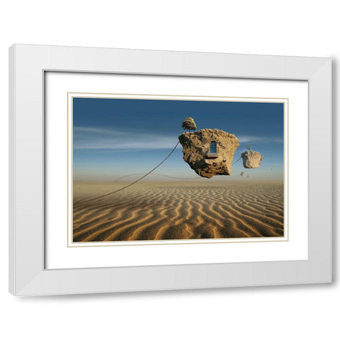 Untitled White Modern Wood Framed Art Print with Double Matting by Penchev, Radoslav