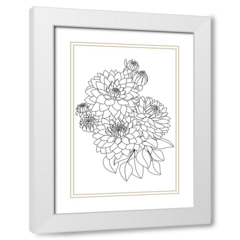 Pacey bouquet in black and white White Modern Wood Framed Art Print with Double Matting by Laiz Blursbyai, Rosana