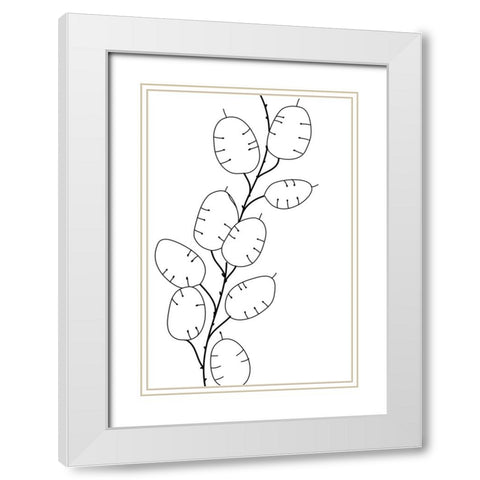 Lunaria White Modern Wood Framed Art Print with Double Matting by Laiz Blursbyai, Rosana