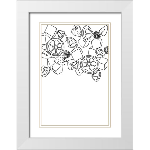 Sangria White Modern Wood Framed Art Print with Double Matting by Laiz Blursbyai, Rosana