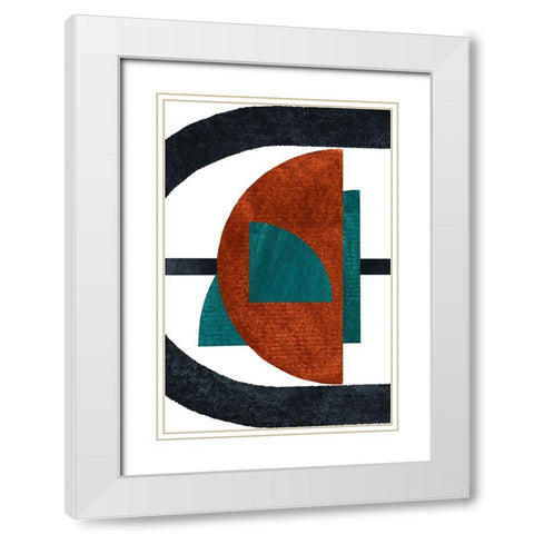 Geometric wall art White Modern Wood Framed Art Print with Double Matting by Corbu, Iuliana