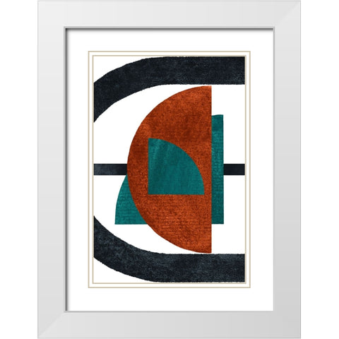 Geometric wall art White Modern Wood Framed Art Print with Double Matting by Corbu, Iuliana