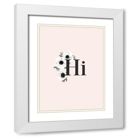 Anemone Hi White Modern Wood Framed Art Print with Double Matting by Laiz Blursbyai, Rosana