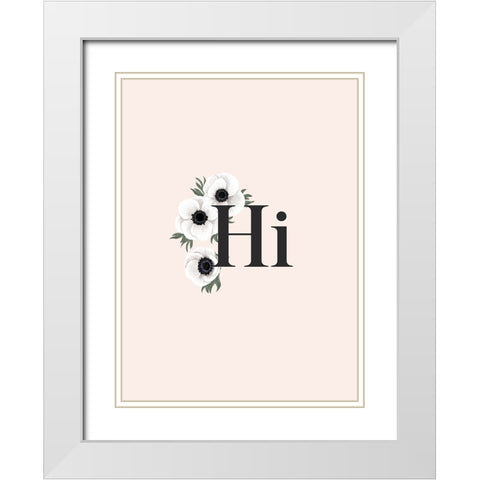 Anemone Hi White Modern Wood Framed Art Print with Double Matting by Laiz Blursbyai, Rosana
