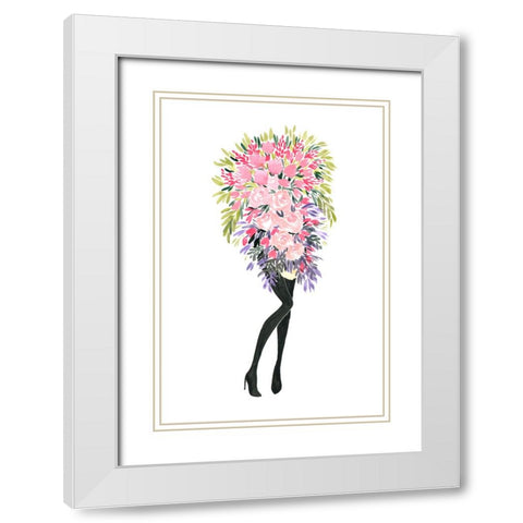 Miss bouquet II White Modern Wood Framed Art Print with Double Matting by Laiz Blursbyai, Rosana