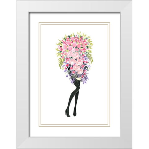 Miss bouquet II White Modern Wood Framed Art Print with Double Matting by Laiz Blursbyai, Rosana