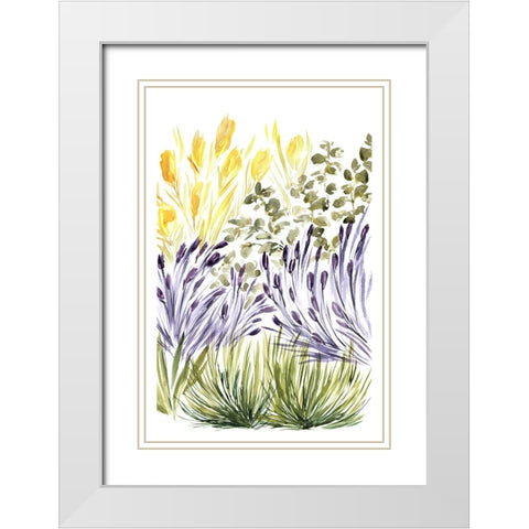 Elisas garden right White Modern Wood Framed Art Print with Double Matting by Laiz Blursbyai, Rosana