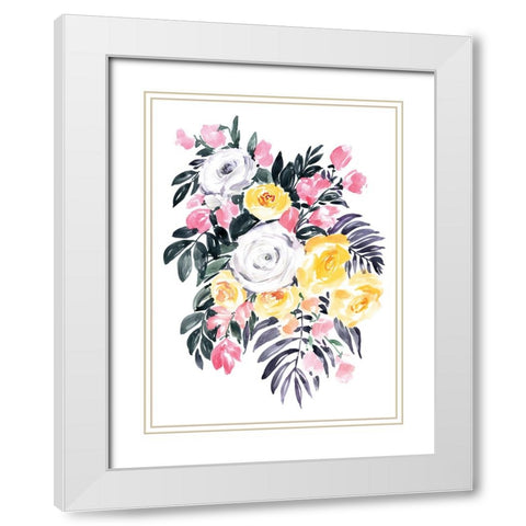 Harriet bouquet White Modern Wood Framed Art Print with Double Matting by Laiz Blursbyai, Rosana