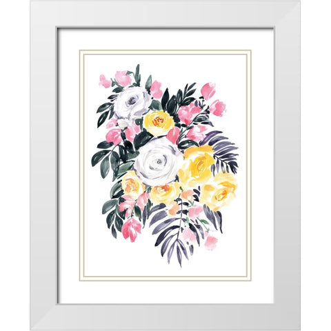 Harriet bouquet White Modern Wood Framed Art Print with Double Matting by Laiz Blursbyai, Rosana